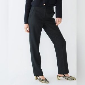 NWT- J. CREW Kate straight-leg pant in stretch linen blend Navy Blue